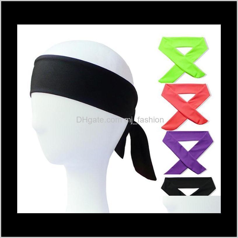 

Jewelry Jewelrysolid Cotton Tie Back Headbands Stretch Sweatbands Hair Band Moisture Wicking Workout Men Women Bands 1744 Drop Delivery 2021