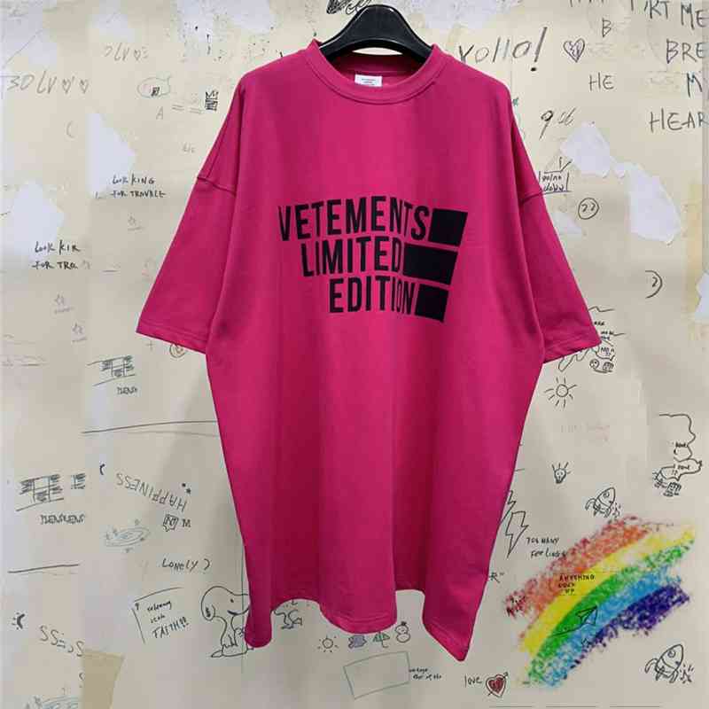 

Men's T-Shirts 2021ss vetements large t male limited edition printing shirt vtm tops collar tag, 27