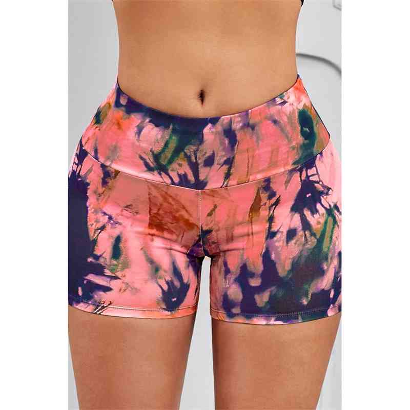 New YOGA SHORTS women&#039;s printed high elastic and breathable fitness pants 263008-image-702576023