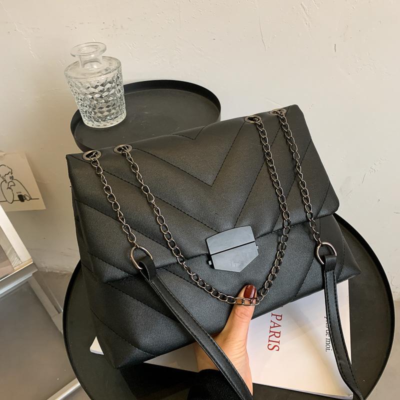 

Evening Bags Fashion Chain Crossbody For Women 2021 Luxury Handbags Designer Shoulder Bag PU Leather Travel Bolsos, Beige