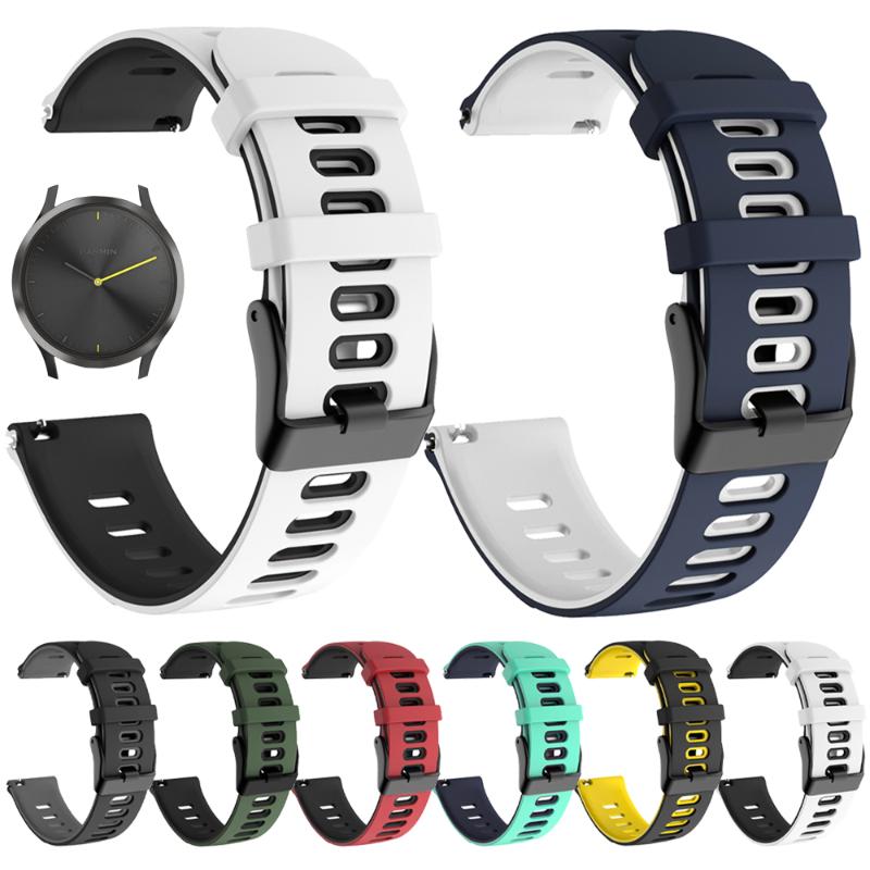 

Watch Bands Band For Garmin Vivoactive 3 4 HR Strap Sq Active Move Venu 2 Sports Silicone Bracelet Belt Watchband 20mm 22mm