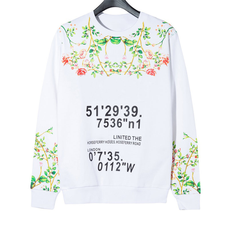 

New Arrival Mens Sweatshirts Mens Womens Top Great Quality Super Soft Cozy Sweatshirt 2020 Flowers Long Hip Hop Sleeve Sweat Shirt Coat, Black