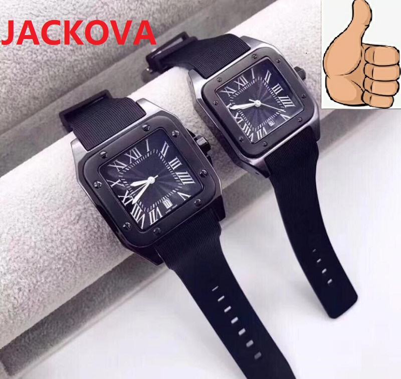 

Mens Womens Square Roman Sports Wristwatch Quartz Movement Male Time Clock Watch rubber silicone belt wholesale gifts wristwatch, As pic