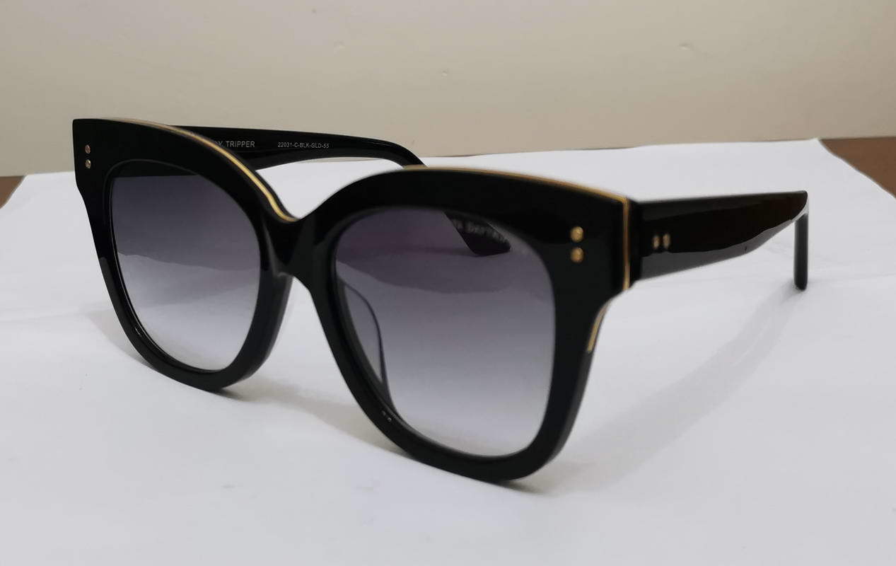 

Fashion Tripper Sunglasses Black Gold Grey Gradient Day Sun Glasses Women Sunglasses top quality With Box, White;black