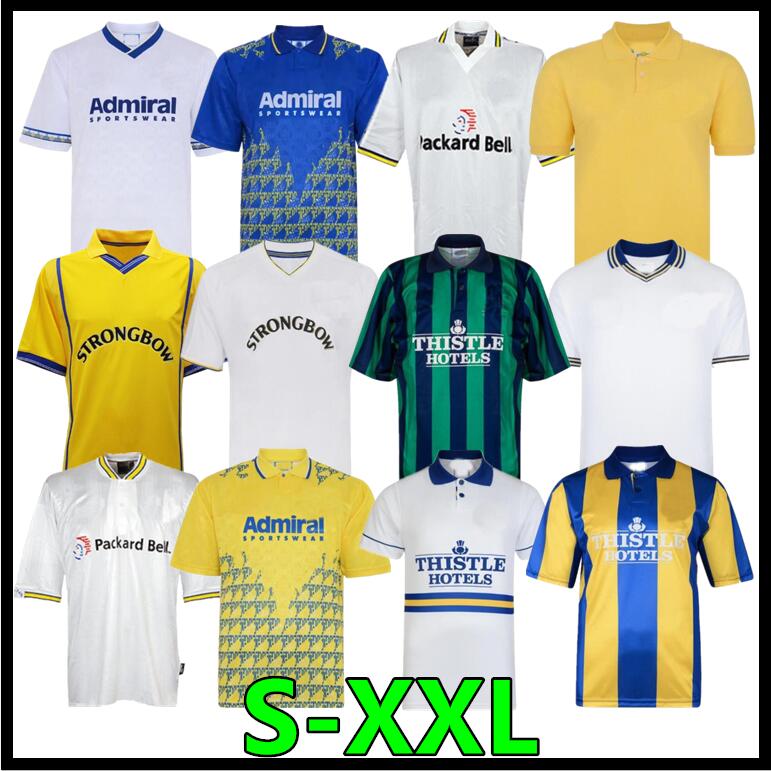 

Retro LEEDS HASSELBAINK Soccer Jersey 72 77 78 1989 90 91 92 93 96 97 98 99 2000 01 united SMITH KEWELL home yeboah away HOPKIN Classic vintage ancient Football shirt top, 96/98 home