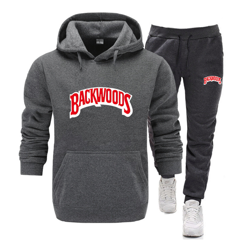 

Pants Suit Backwoods Pieces Men's Men Sweater Cotton Pullovers Two New Tracksuits Winter + Brand Sports Shirts Fall Clothing Track Hood Eced, Black