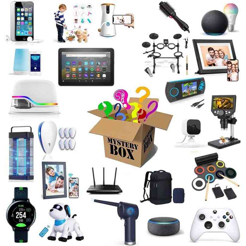 

Mystery Box Electronics, Boxes Random, Birthday Surprise favors , Lucky for Adults Gift, Such As Drones, Smart Watches-E684