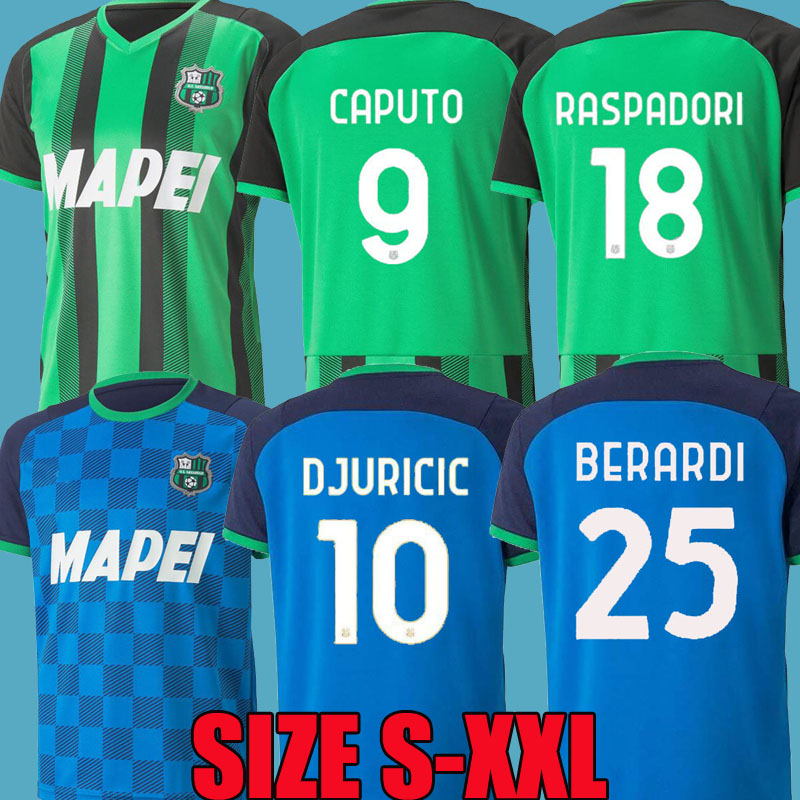 

2021 2022 Sassuolo SOCCER JERSEYS home away LOPEZ Caputo Locatelli Djuricic Berardi BOGA 21 22 maglietta Calcio Raspadori Traore Defrel FOOTBALL Shirts tops, Third+patch