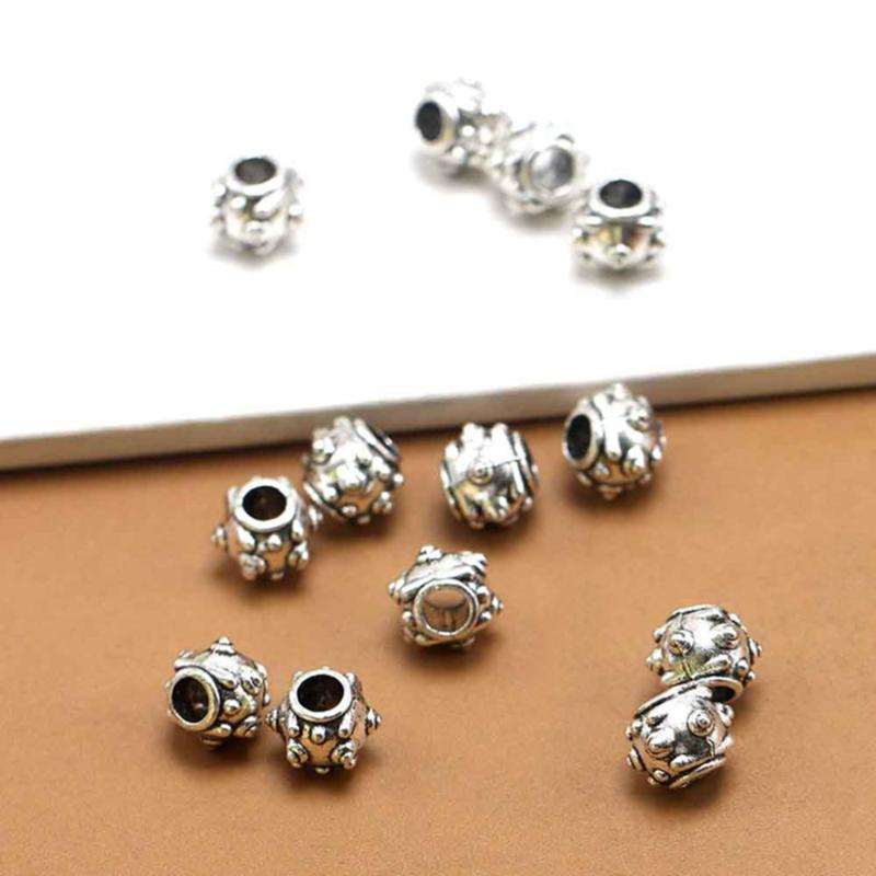 

Charms 50pcs Thorn Bead Bracelet Pendants Alloy DIY Jewelry Making Accessory For Necklace Crafts, Bronze;silver