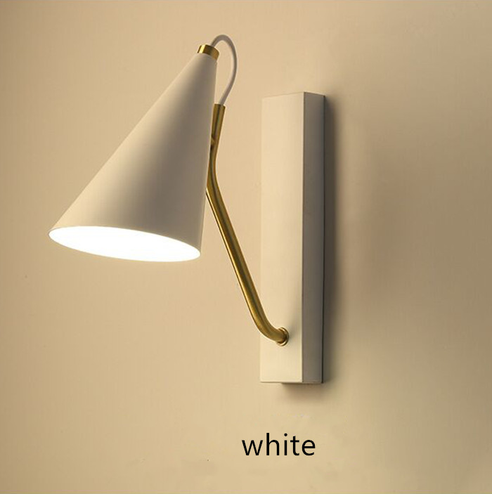 

Indoor Adjustable Wall Lamp Creative Reading Bedside Vintage Retro Led E27 Lights Flexible Black White BD2827