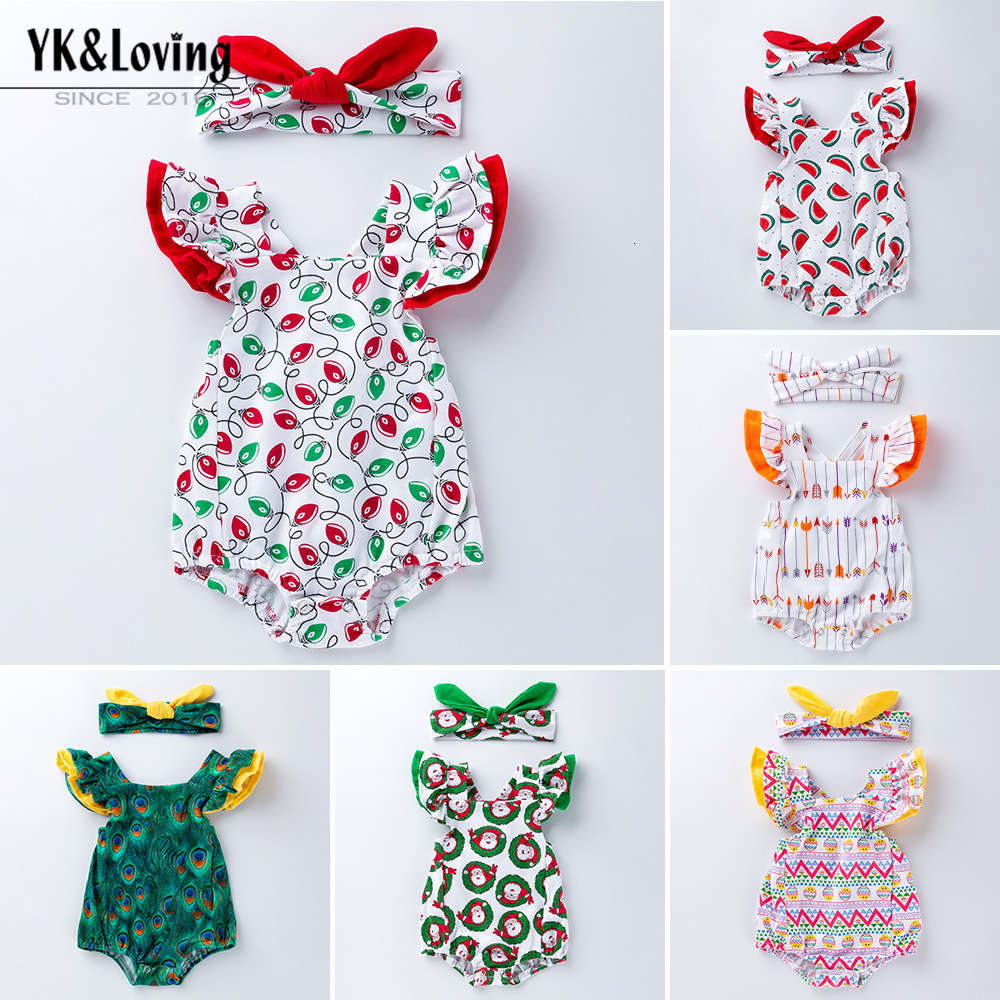 

Summer high quality cotton short sleeve Jumpsuit for 0-2 year old girls, White