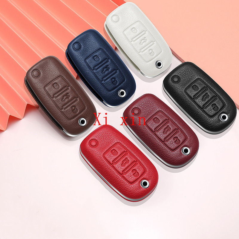 

For Volkswagen Old Lavida Bora Sagitar Tiguan Santana Passat All-inclusive special key cover leather car keychain shell, Black