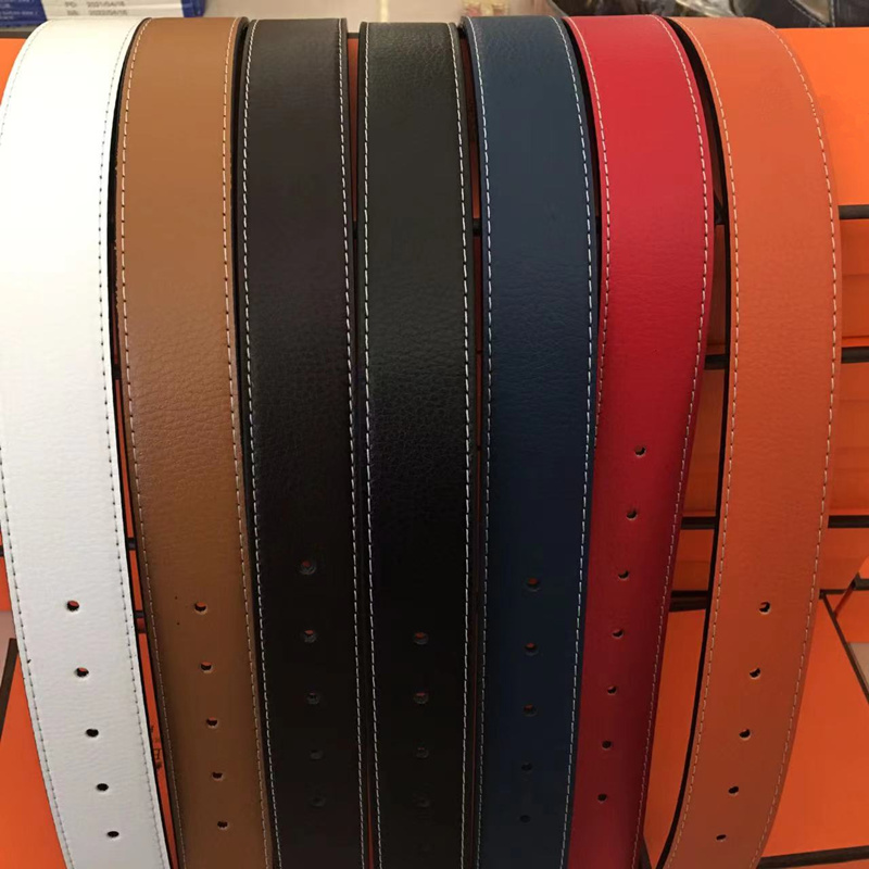 

High Quality Genuine Leather Belts for Men Women Belt Fashion Buckle with Box Waistband Boxes, Black