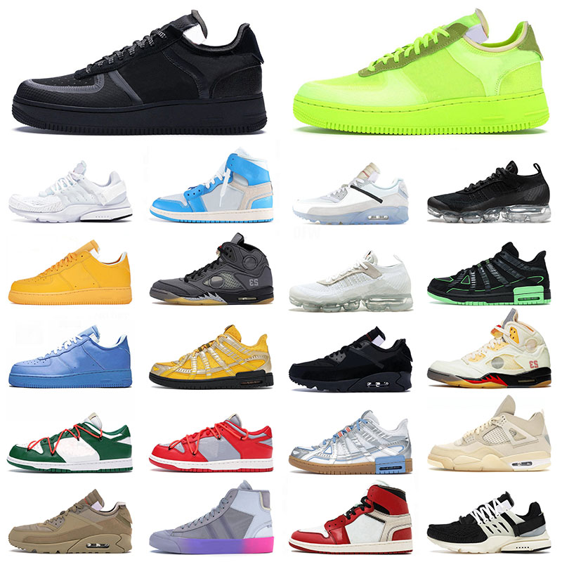 

OW x Running Shoes Low Basketball Jumpman 1 High Mens Womens Sail 4 Black Muslin 5 Designer Sports Sneakers Trainers Size 36-47, B50 ow 36-45