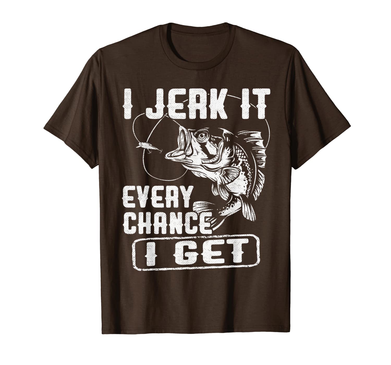 

i jerk it every chance i get funny fishing gift t-shirt, White;black