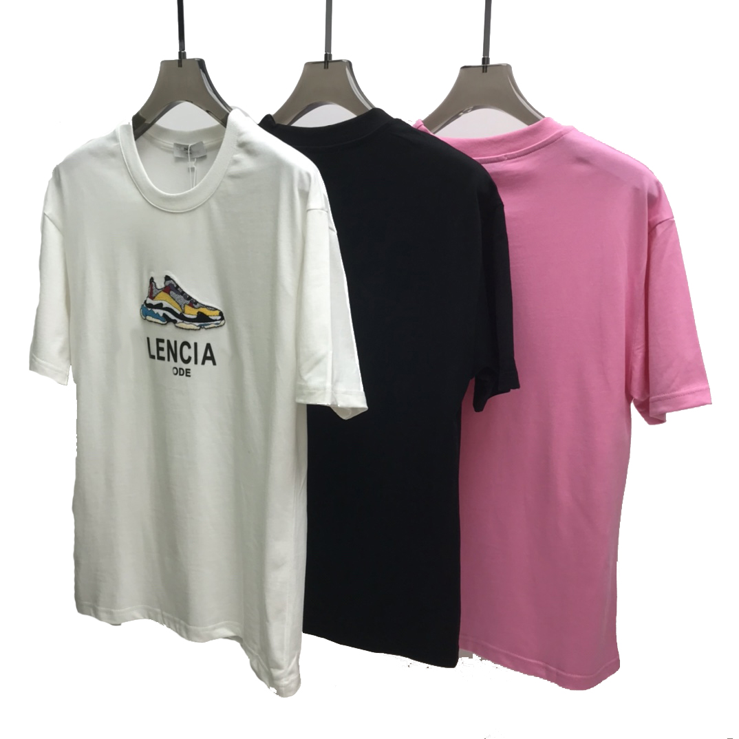 

2021 new Summer fashion Designer T Shirts For Men Tops Luxury Letter Embroidery Mens Women Clothing Short Sleeved shirt womens Tee S-5XL#02, Black