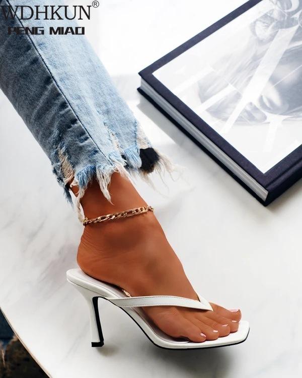 

Dress Shoes 2021 High-heeled Heel Large Square Head Solid Color Pinch Toe Women's High Sandals Shoe For Women, Black
