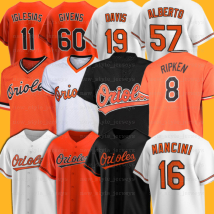 

47 John Means Baltimores Baseball Jerseys Orioles Cal Ripken Trey Mancini Brooks Robinson Roberto Alomar Mychal Givens Santander Richard Ble, Blue;black