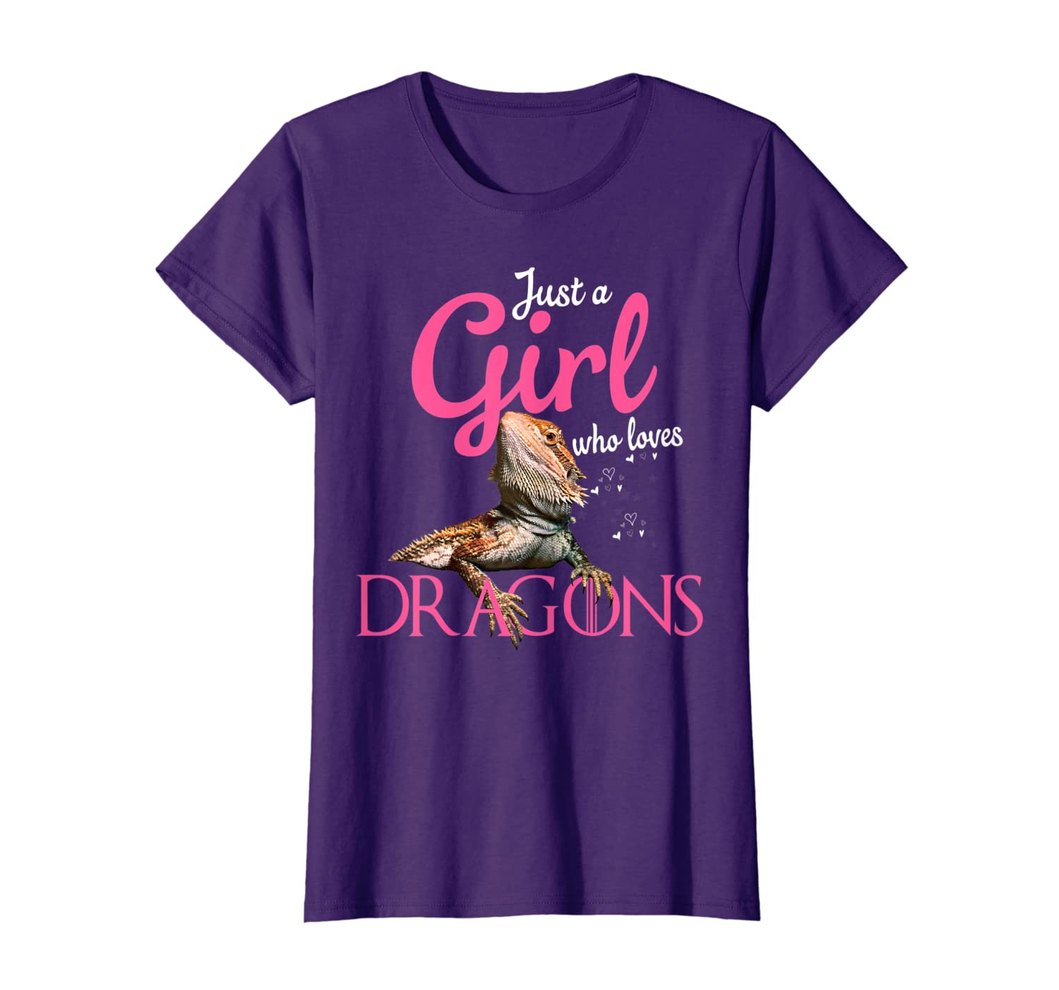

Bearded Dragon shirt - Just a girl who loves bearded dragon T-Shirt, White;black