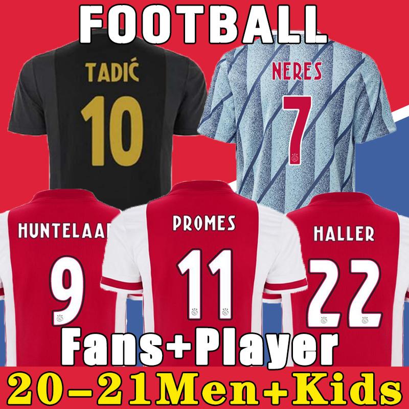 

20 21 A J AX soccer jersey FC 2021 KUDUS ANTONY BLIND PROMES TADIC NERES CRUYFF men kids kit football shirt uniforms third 50th, Black;yellow