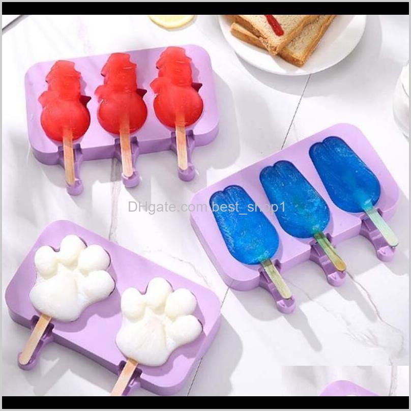 

Cake Tools Cute Sile Mold Purple Snowman Mould Onepiece Homemade Popsicle Tray Diy Bear Paw Oval Ice Cube Ewd2927 Tj35E E4Bpl