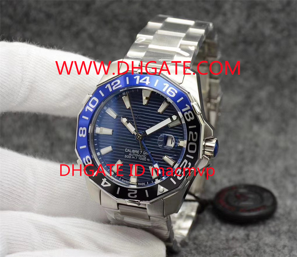 

2021 Beauty Men Watches 44MM AquaRacer fully Automatic with box paper bag and warranty card, Slivery;brown