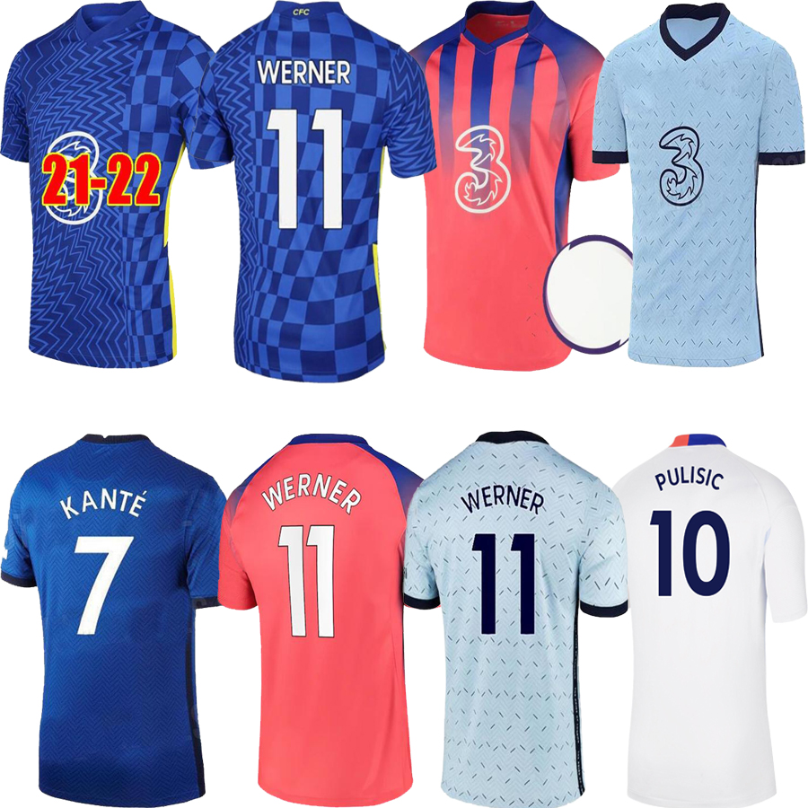 

2022 CFC ABRAHAM PULISIC Home Soccer Jersey 2021 Away WILLIAN KANTE ZIYECH shirt GIROUD MOUNT LAMPARD Football uniform, Black