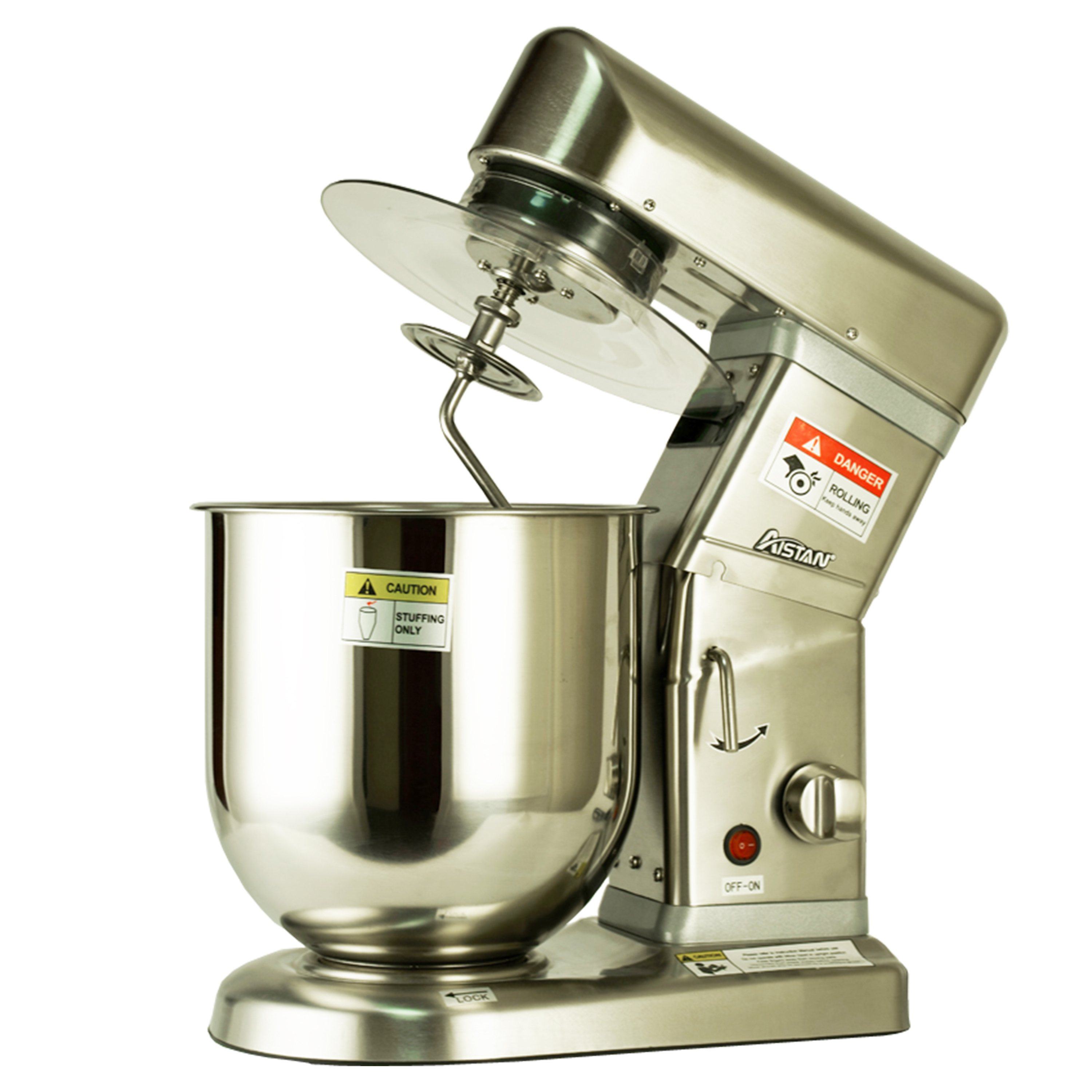 

AST-B10S Electric Kitchen Stand Mixer, 5/7/10 Liter/QT, Stainless Steel