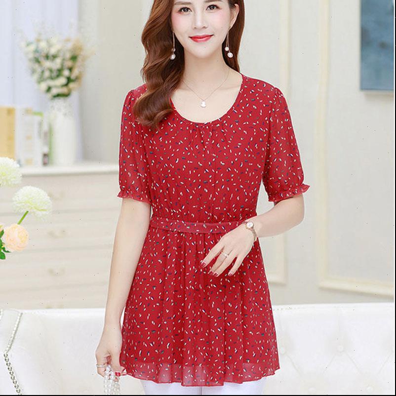 

spring summer style chiffon casual womens shirt short sleeve pleated flower printed blusas df2881, White