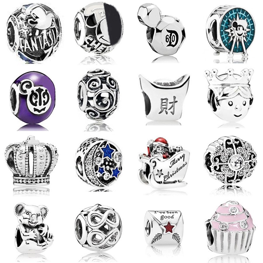 

NEW 2021 100% 925 Sterling Silver Crown Cake charm Fit DIY Original Bracelet Fshion Jewelry Gift