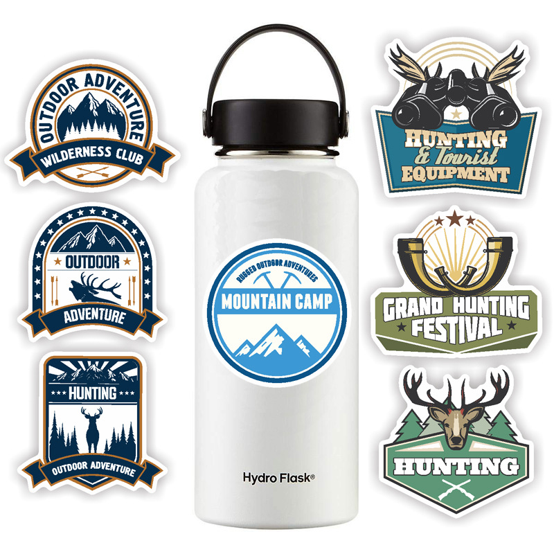 

100Pcs Outdoor Hunting Stickers Waterproof No-Duplicate Vinyl Sticker For Laptop Luggage Skateboard Water Bottle Car Decals Kids Toys Gifts, 1 lot =100pcs stickers