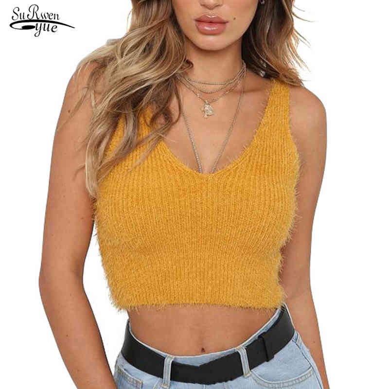 

Spring Fashion Sleeveless Sweater Women Thin Pullover Jumper Knitted Tanks O-Neck Ladies Clothing Tops Blusas Mujer 12848 210521, Black