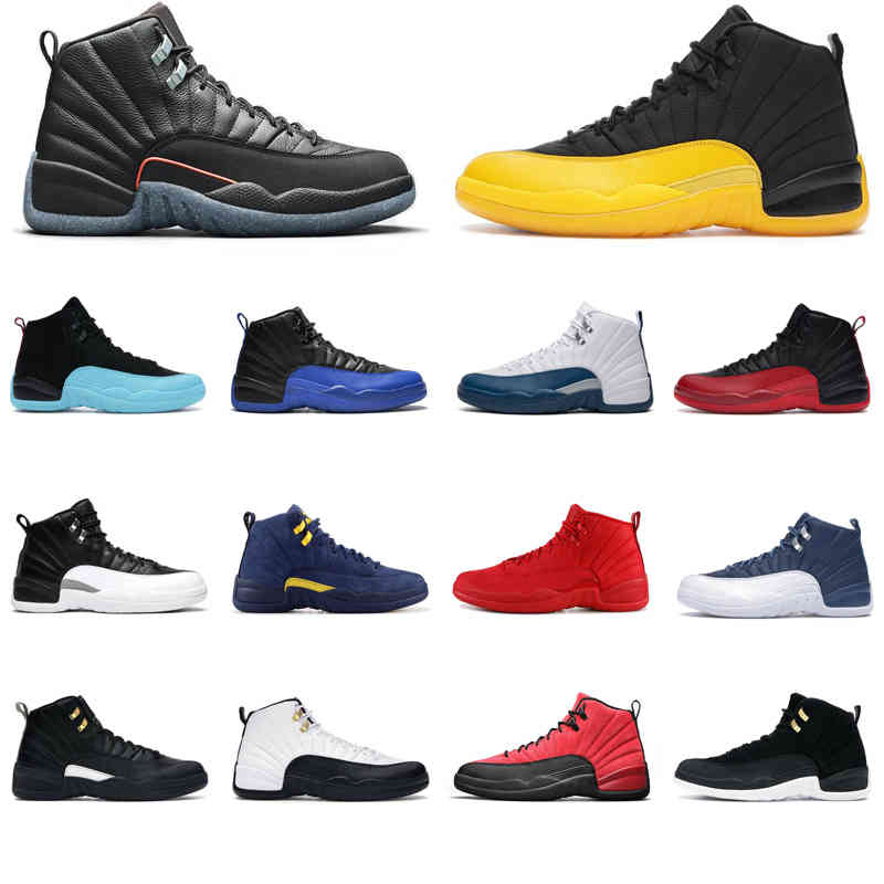 

Fashion men basketball shoes jumpman 12 University Gold 12s Indigo Reverse Flu Game Dark Concord platform mens trainers outdoor comfortable sports sneakers
