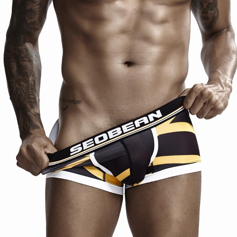 

Underpants Style Sexy Underwear Comfortable Fashion Printed Men's, Black;white