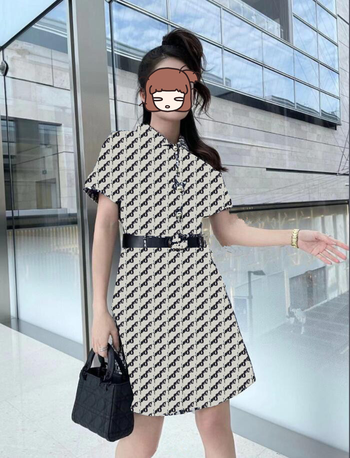 

22 summer women' printed short-sleeved dress, small lapel, short-sleeved, three-dimensional self-cultivation, the upper body is thin and age-reducing temperament 306, Customize