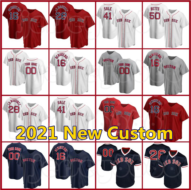 

16 Andrew Benintendi Custom Red Jersey 9 Ted Williams Sox Baseball 28 JD Martinez 50 Mookie Betts 34 David Ortiz 5 Enrique Hernandez Mens, Blue;black