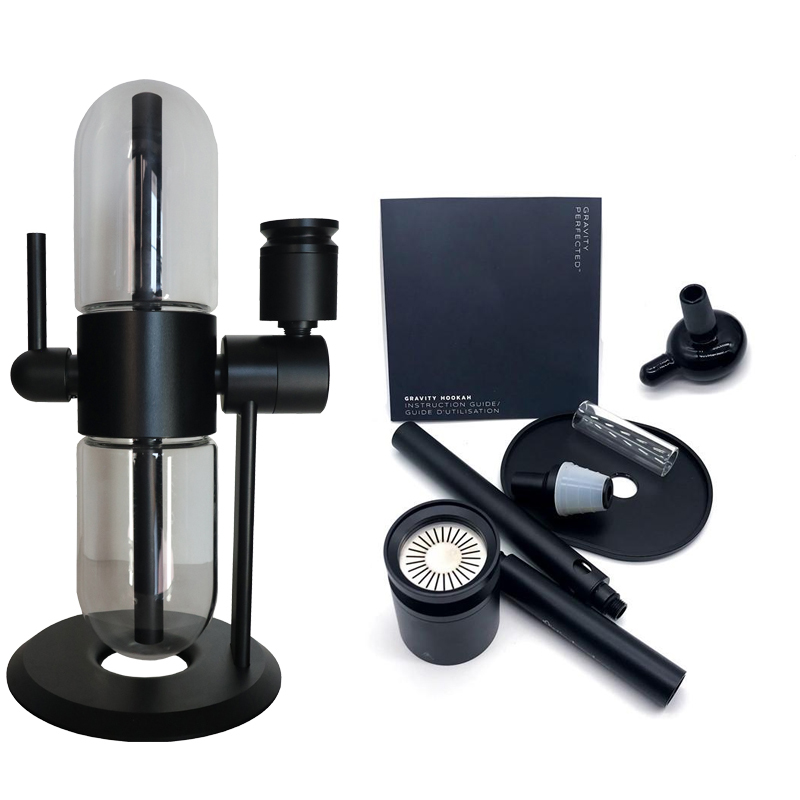 Arrival the First Gravity Powered Contactless Water Pipe Kits E cigarette Smoking Accessories Glass Bong Stundenglass Recycler For Tobacco Dry He-image-696428406