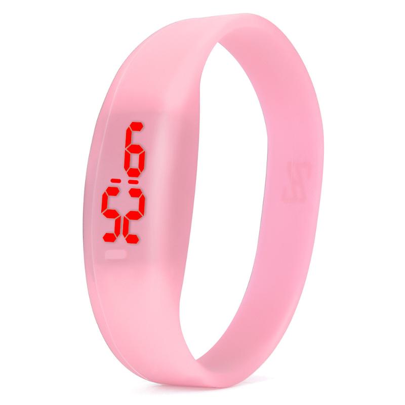 

Wristwatches Women Watches Waterproof Digital Led Sports Silicone Band Wrist High Quality Men Kid Watch Erkek Kol Saati, Slivery;brown