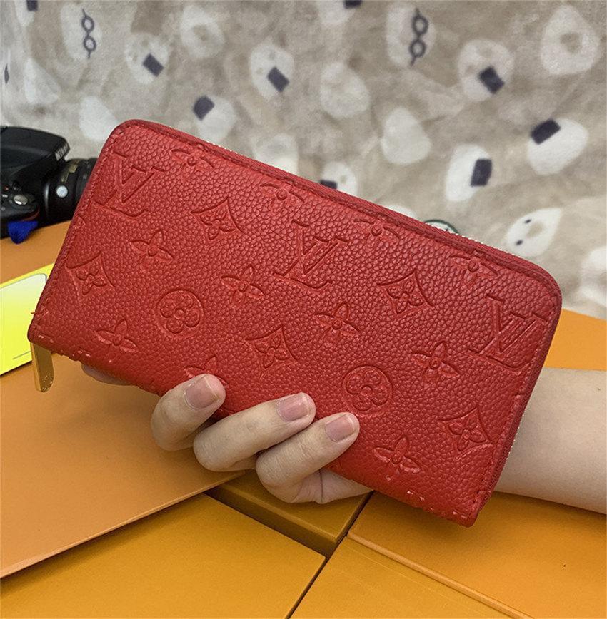 

Lv LOUIS BAG VITTON Top Quality Wallets For Women Genuine Leather Bags Zipper Long Wallet Designer Handbags Zippy Purse Luxu, Red;black