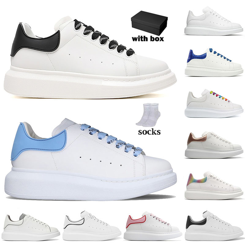 

[with box] men platform flats Designer Shoes Lady Oversized Black Dream Blue Rubber Casual Shoe sneakers mens womens ivory white trainers ladies office wear, B05 white black (rubber) 36-44