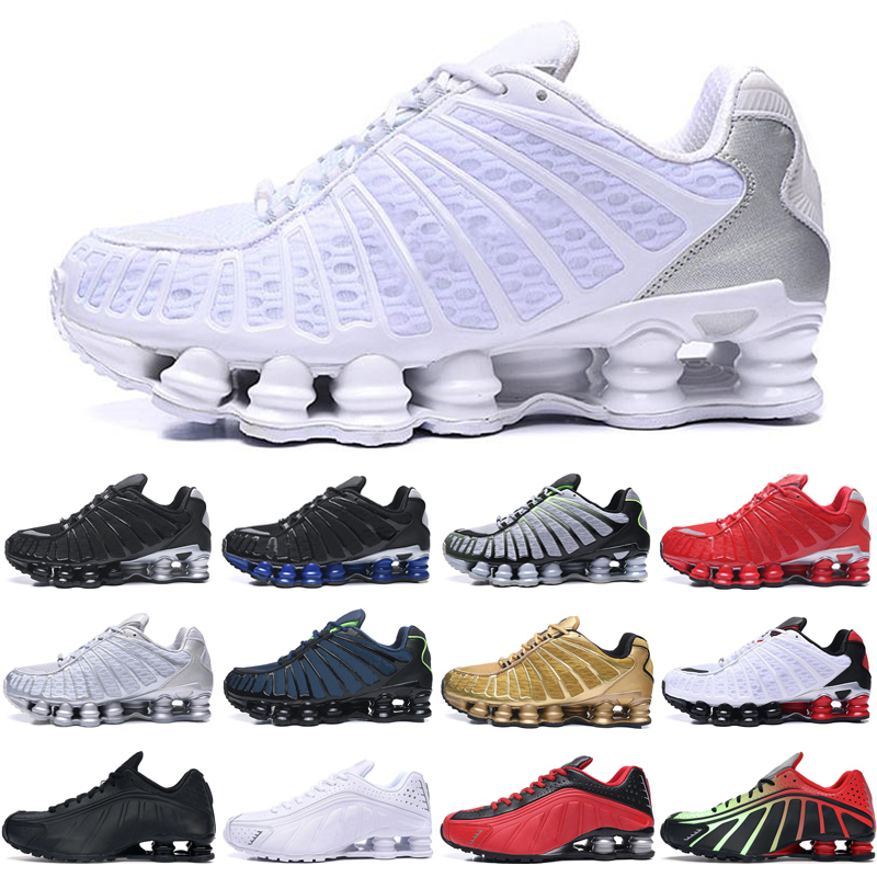 

Top Quality TL Shox men running shoes des chaussures outdoor trainers Enigma Triple Black White Silver Speed Red Dark Blue mens Zapatillas sports sneakers, Blue silver