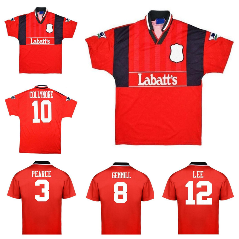 

Nottingham Forest Collymore HAALAND retro soccer jersey 94/95 Gemmill BOHINEN HAALAND roy Stuart Pearce classic vintage football shirt, Red