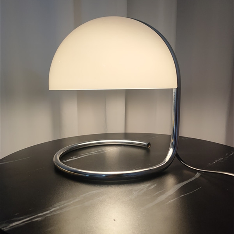 

Bauhaus medieval table design of Italian modern space metal bedroom bedside and mushroom lamp