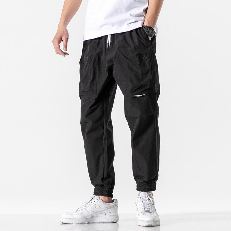 

Original Design Men Loose Athletic Pants Fashion Hip Hop Streetwear Elastic Waist Casual Joggers Harajuku Sweatpants Men's, Black