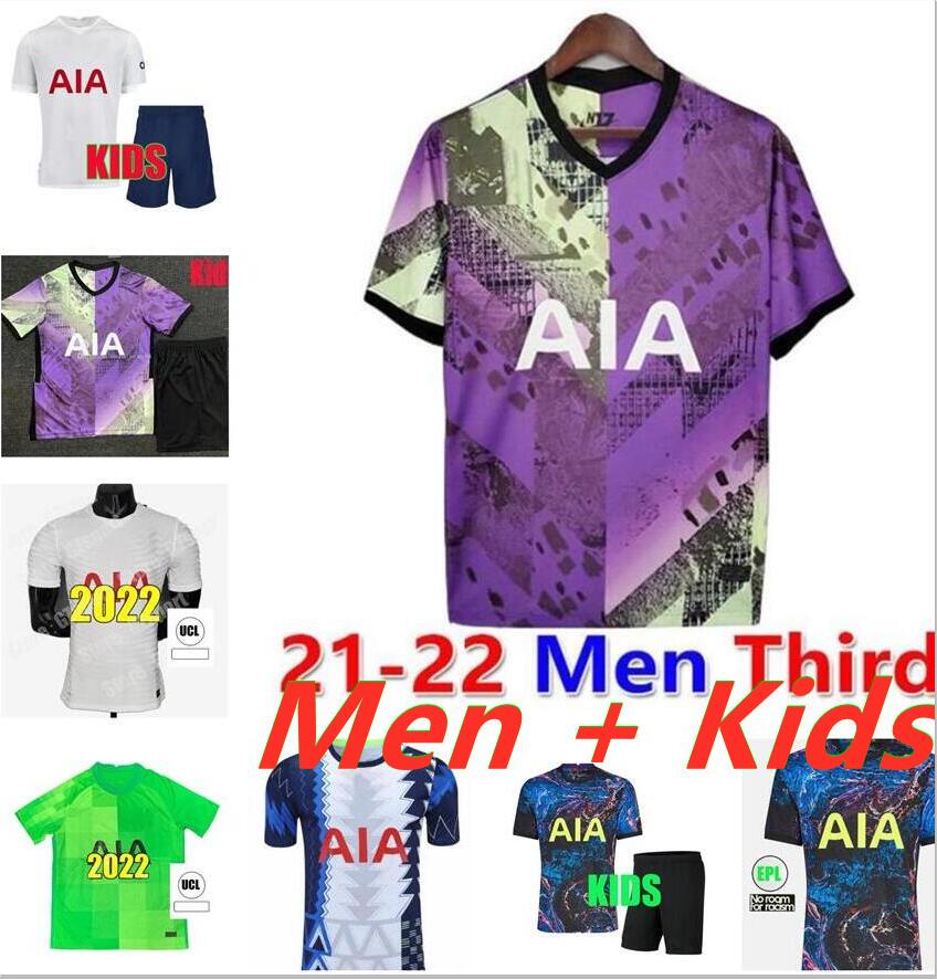 

21 22 TOTTENHAM BALE KANE soccer jerseys 2021 2022 DELE SON HOJBJERG BERGWIJN LO CELSO SPURS LUCAS football shirts men kids kit uniforms, Black;yellow