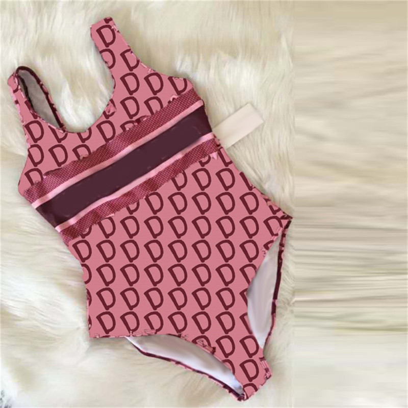 

Sexy Sling Bikini Animal Letters Printed Swimsuit Women Swimwears One Piece Swimsuit Split Swimsuit Bathing Suits, 1#