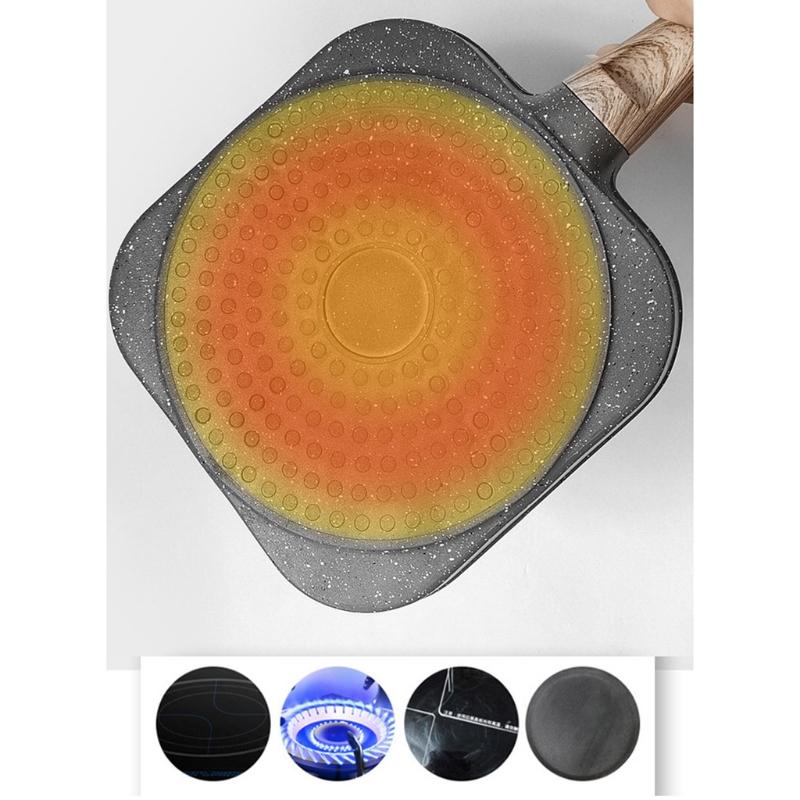 

Non-stick Four-hole Omelette Eggs Pancake Maker Frying Pan Kitchen Induction Pot K3NA Pans