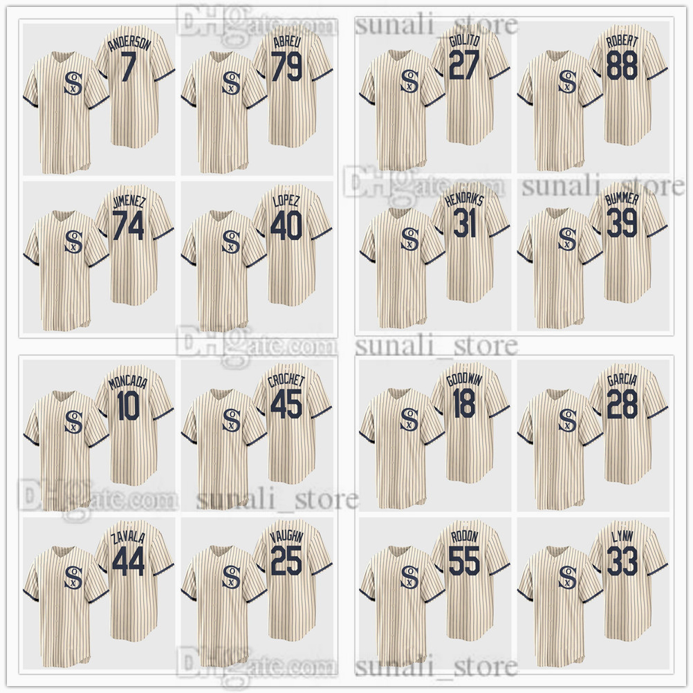 

2021 Field of Dreams Replica Jerseys Baseball 7 Tim Anderson 79 JosÃ© Abreu 40 Reynaldo Lopez 74 Eloy Jimenez 39 Aaron Bummer 31 Liam Hendrik, Blue;black