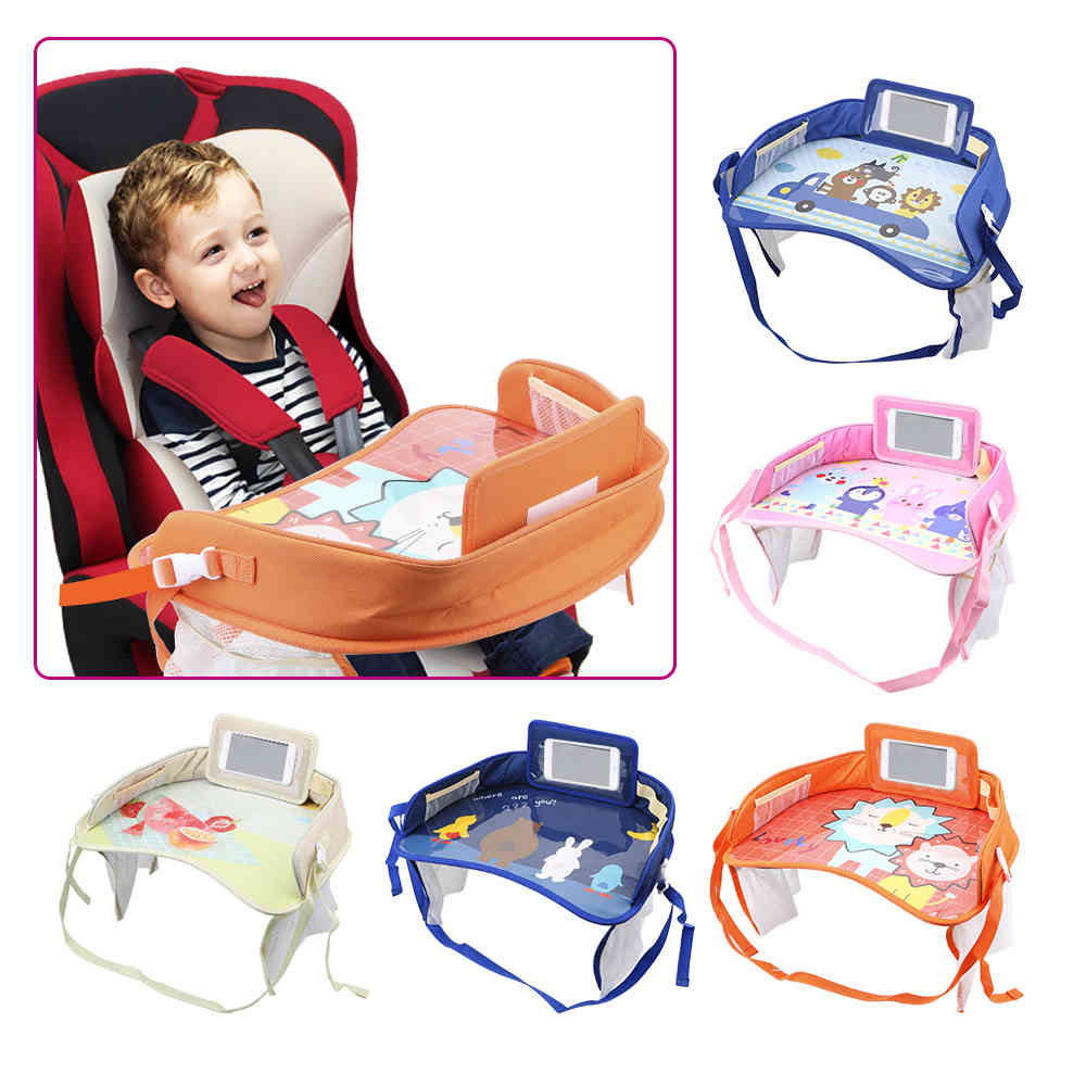 Color Children Safety Seat Waterproof Baby Fence Drink Table Tray Kids Toys Car Infant Drinks Holders Storage In-car Accessories-image-747938922