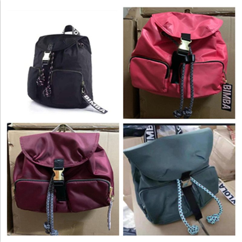 BIMBA Y LOLA Fashion classic women backpack, outdoor waterproof nylon women 15 inch laptop famous brand ins trend bags